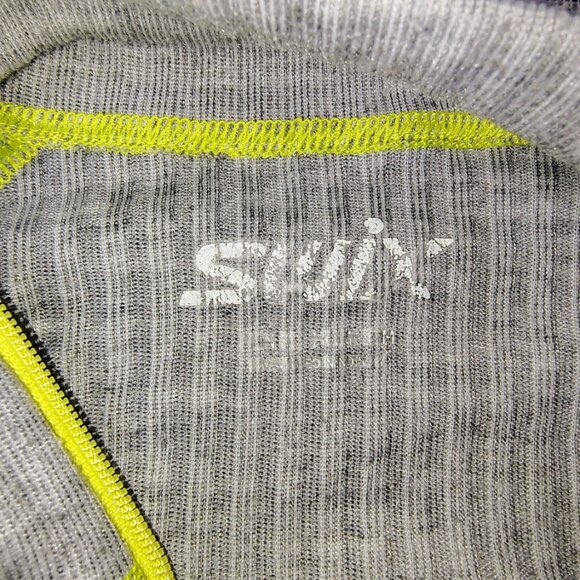 Swix Race X Shirt Mens Size Medium Gray Base Layer 1/4 Zip Performance Mid - Picture 7 of 12